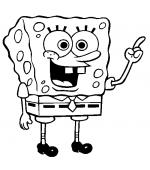 Knutselen Kleurplaat Sponge Bob